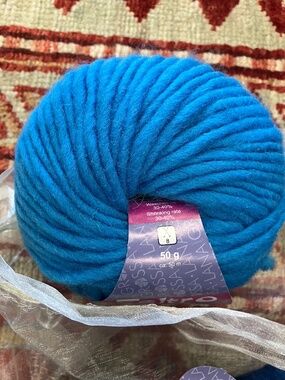 1 x New Lana Grossa Feltro 100% Virgin Wool Yarn in Turquoise Blue (aqua) (42)